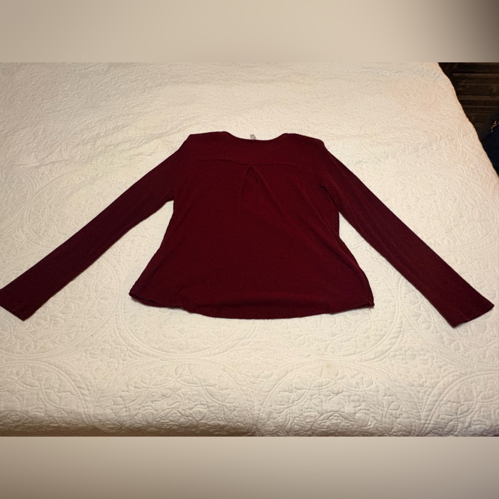 Z Supply Burgundy Wrap Top - Picture 2 of 3